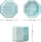 Proposal Ring Storage Box 3 Slots Vintage Velvet Ring Organizer with Detachable Lid Valentine's Day Ring Box (Baby Blue)